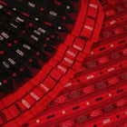 Handloom Red Sambalpuri Cotton Saree with ikkat border
