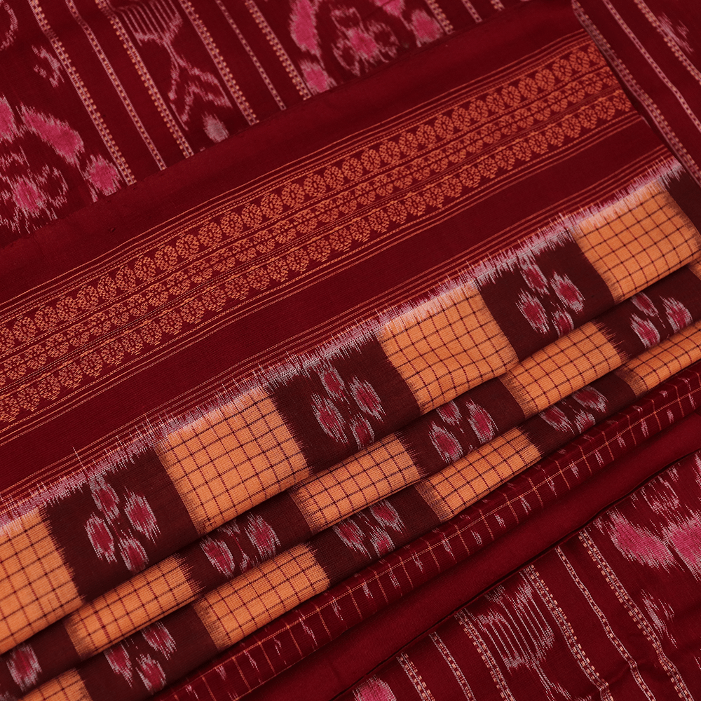 Handloom Sambalpuri Cotton Ikkat Saree Handloom Saree_Cotton Priyadarshini Handloom 