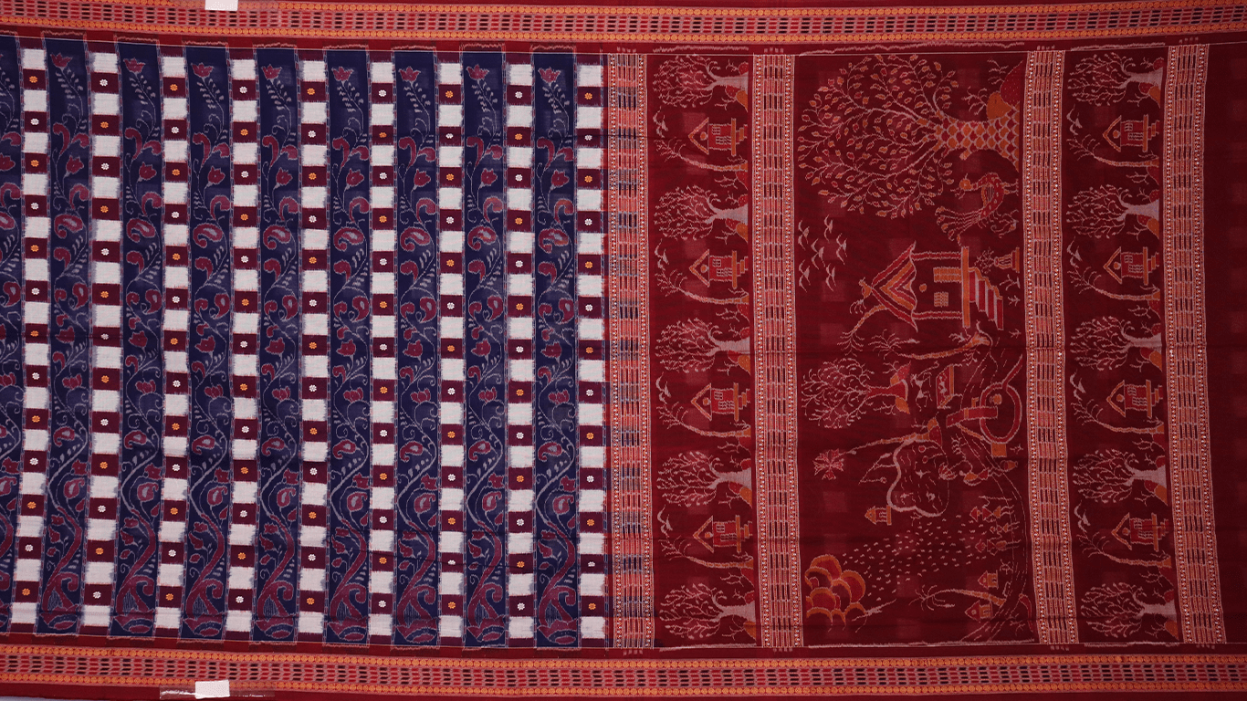 Handloom Sambalpuri Cotton Ikkat Saree Handloom Saree_Cotton Priyadarshini Handloom 