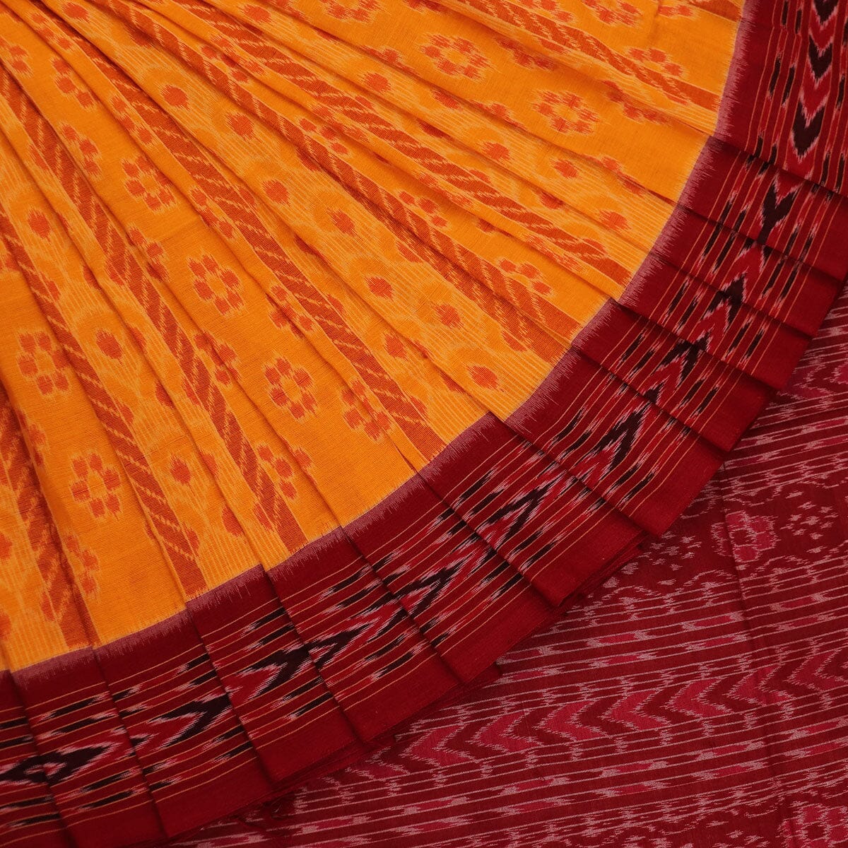 Handloom Sambalpuri Cotton Ikkat Saree Handloom Saree_Cotton Priyadarshini Handloom 