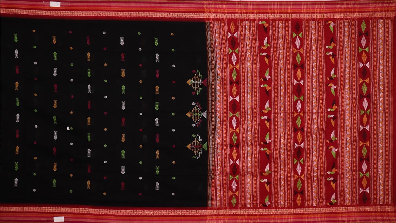 Handloom Sambalpuri Cotton Ikkat Saree Handloom Saree_Cotton Priyadarshini Handloom 