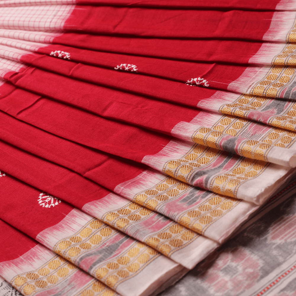 Handloom Sambalpuri Cotton Ikkat Saree Handloom Saree_Cotton Priyadarshini Handloom 