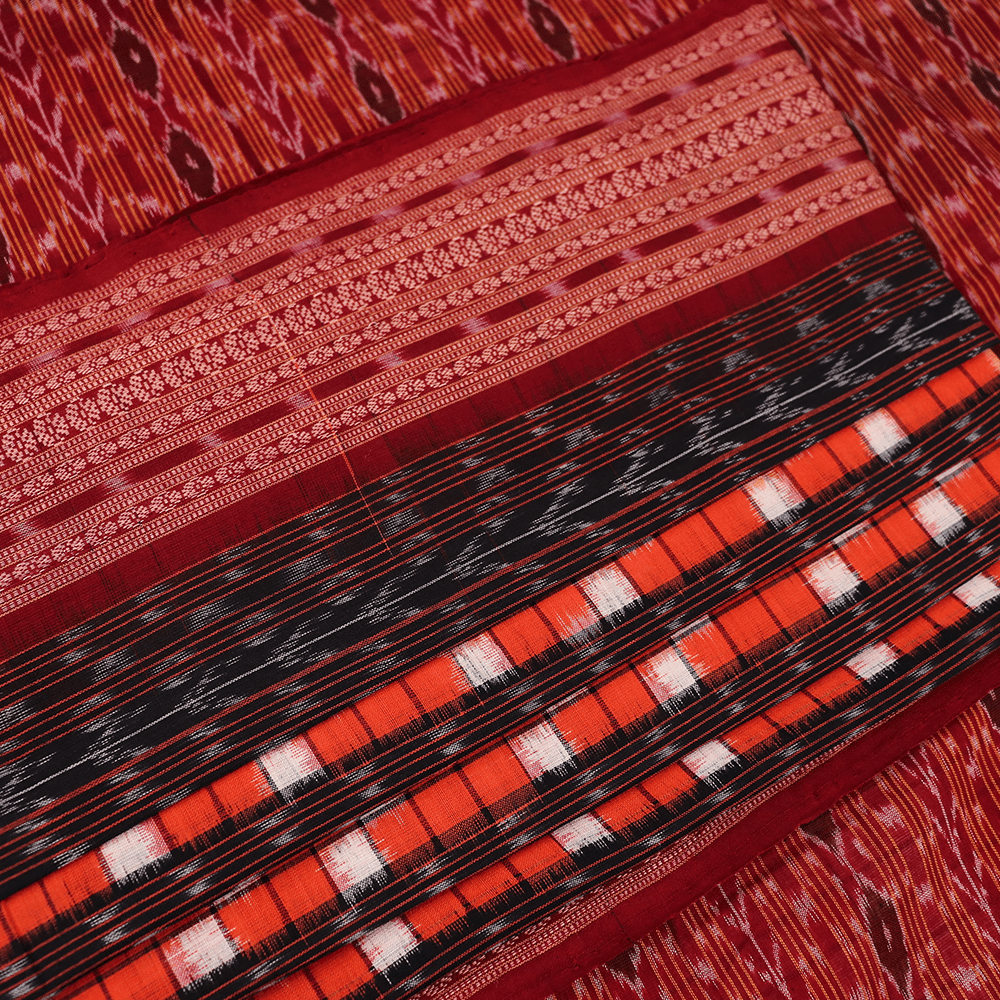 Handloom Sambalpuri Cotton Ikkat Saree Handloom Saree_Cotton Priyadarshini Handloom 