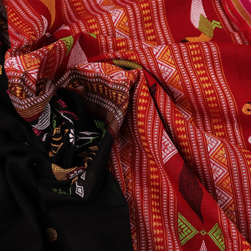 Handloom Sambalpuri Cotton Ikkat Saree Handloom Saree_Cotton Priyadarshini Handloom 