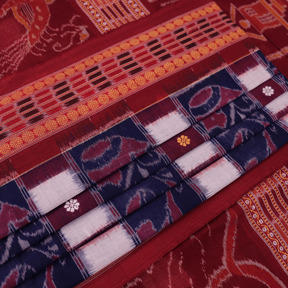 Handloom Sambalpuri Cotton Ikkat Saree Handloom Saree_Cotton Priyadarshini Handloom 