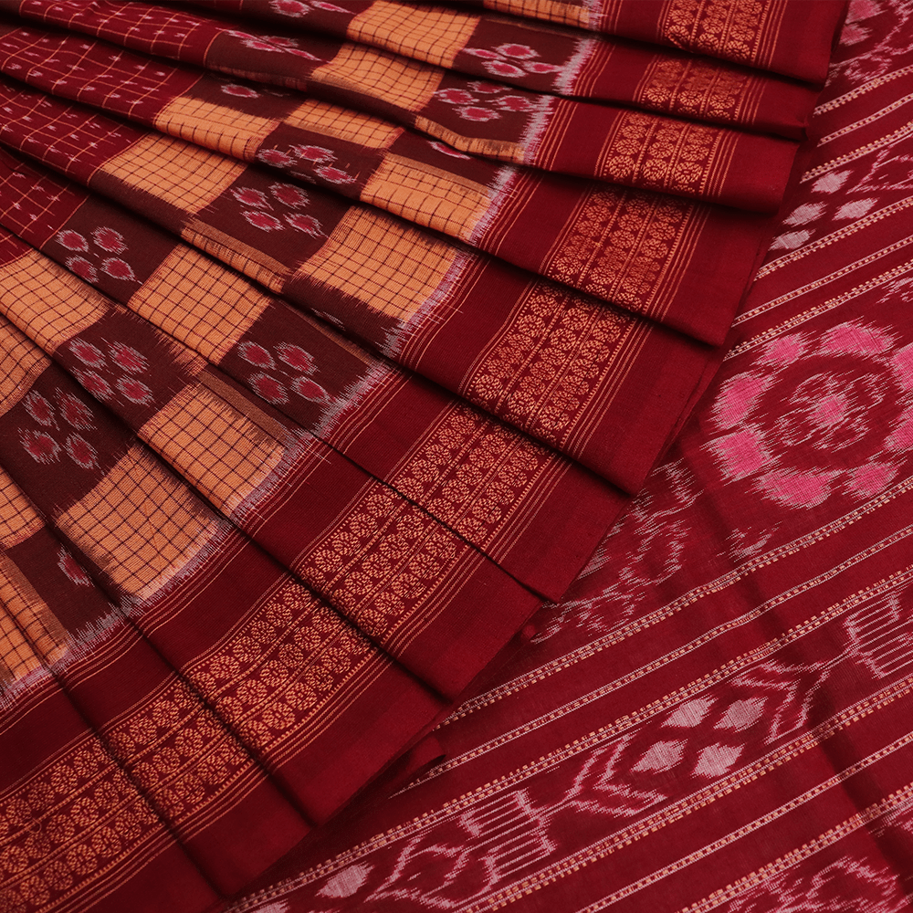 Handloom Sambalpuri Cotton Ikkat Saree Handloom Saree_Cotton Priyadarshini Handloom 