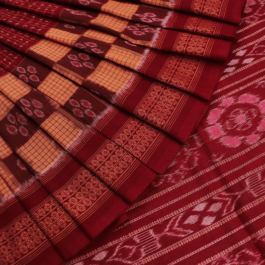 Handloom Sambalpuri Cotton Ikkat Saree Handloom Saree_Cotton Priyadarshini Handloom 