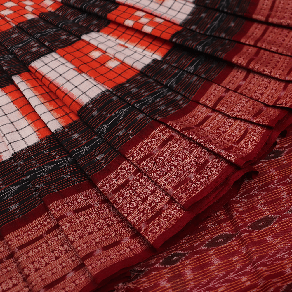 Handloom Sambalpuri Cotton Ikkat Saree Handloom Saree_Cotton Priyadarshini Handloom 
