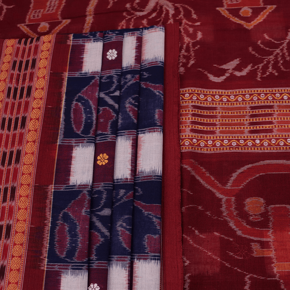 Handloom Sambalpuri Cotton Ikkat Saree Handloom Saree_Cotton Priyadarshini Handloom 