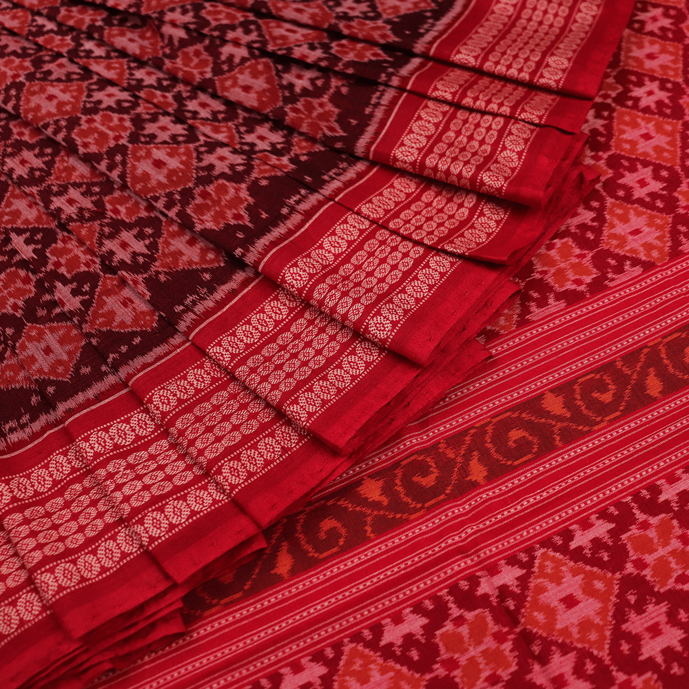 Handloom Sambalpuri Cotton Ikkat Saree Handloom Saree_Cotton Priyadarshini Handloom 