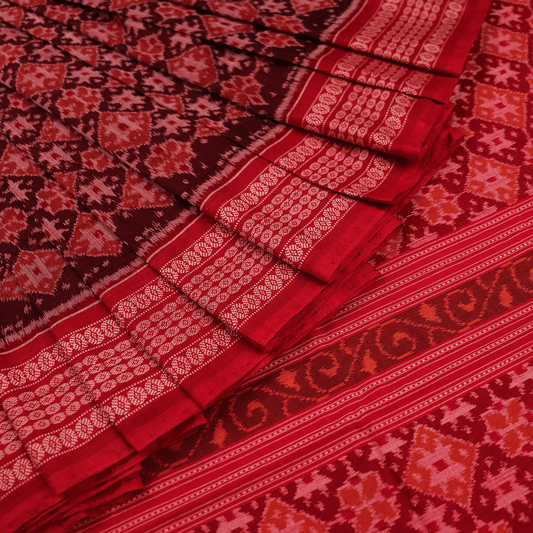 Handloom Sambalpuri Cotton Ikkat Saree Handloom Saree_Cotton Priyadarshini Handloom 