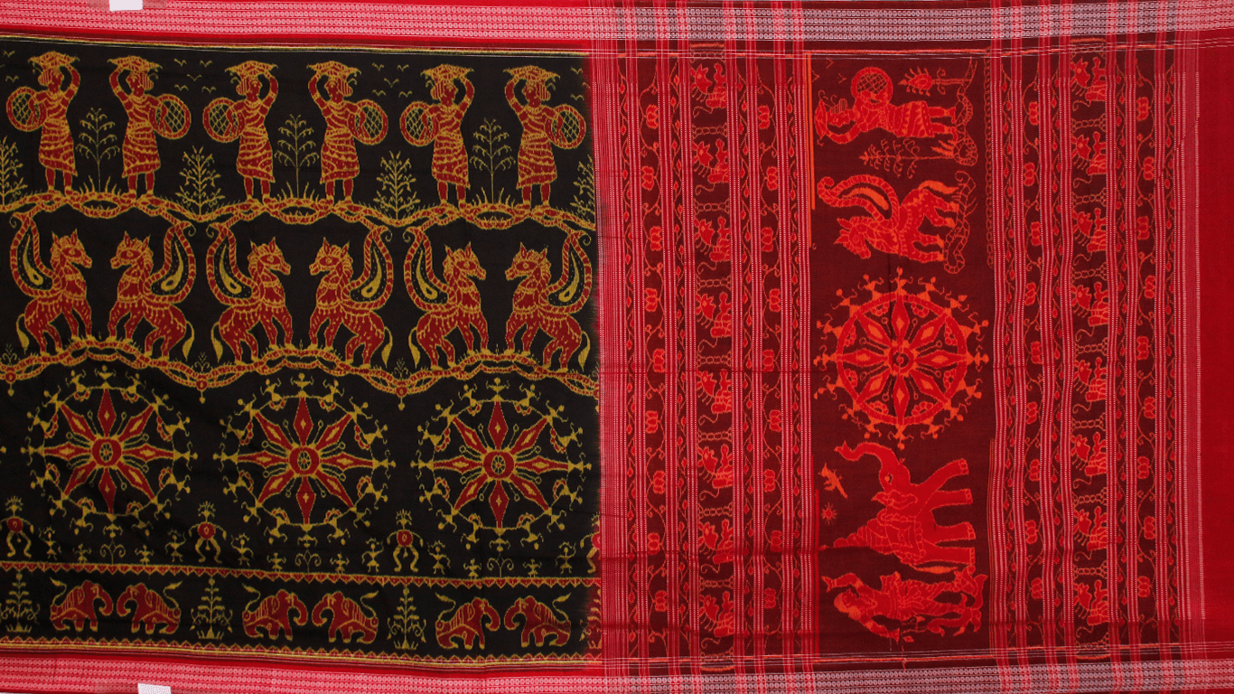Handloom Sambalpuri Cotton Ikkat Saree Handloom Saree_Cotton Priyadarshini Handloom 