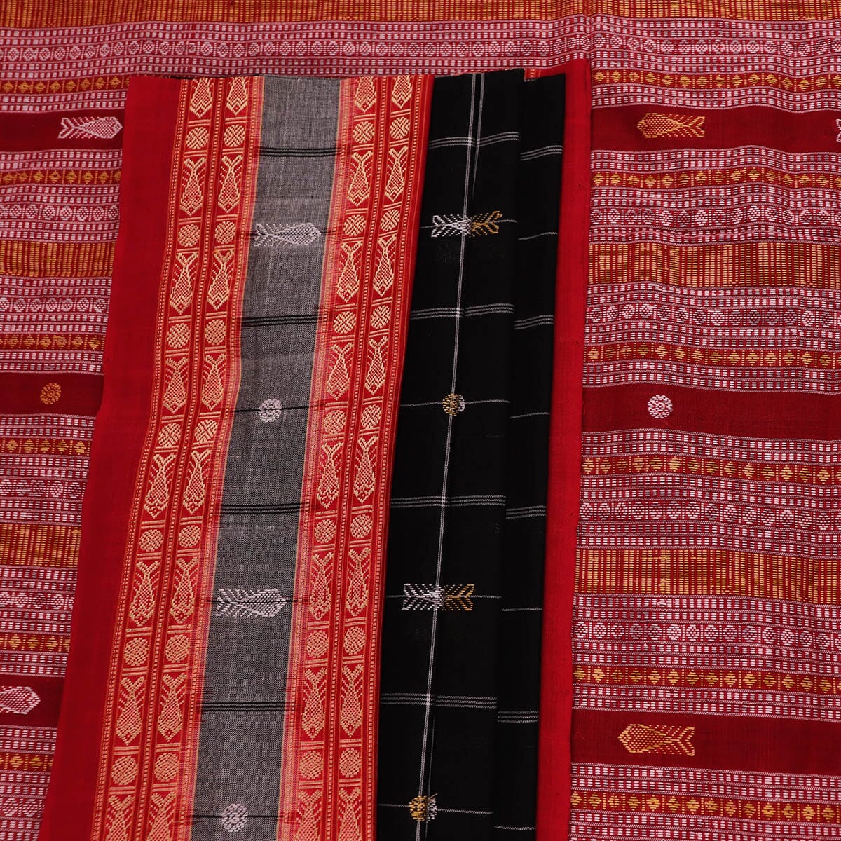 Handloom Sambalpuri Cotton Ikkat Saree Handloom Saree_Cotton Priyadarshini Handloom 