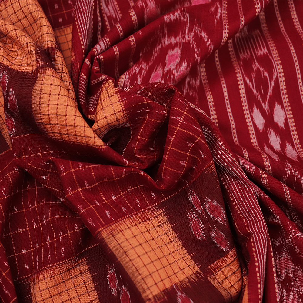 Handloom Sambalpuri Cotton Ikkat Saree Handloom Saree_Cotton Priyadarshini Handloom 