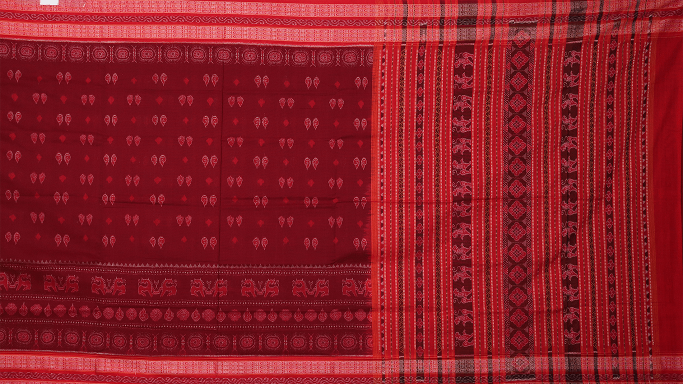 Handloom Sambalpuri Cotton Ikkat Saree Handloom Saree_Cotton Priyadarshini Handloom 