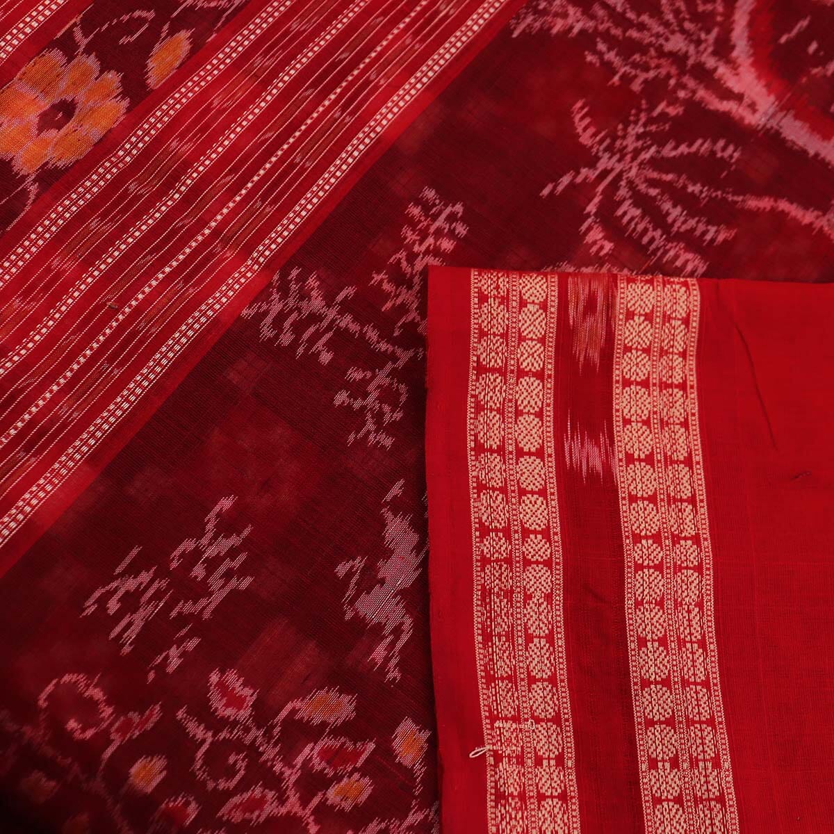 Handloom Sambalpuri Cotton Ikkat Saree Handloom Saree_Sambalpuri Cotton Priyadarshini Handloom 