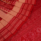 Handloom Cream Sambalpuri Cotton Saree with Orange border
