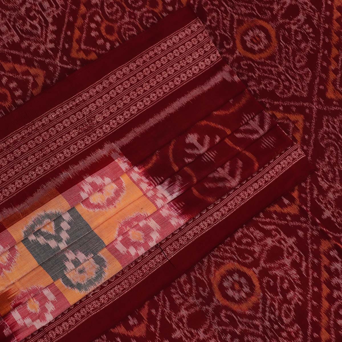 Handloom Sambalpuri Cotton Ikkat Saree Handloom Saree_Sambalpuri Cotton Priyadarshini Handloom 