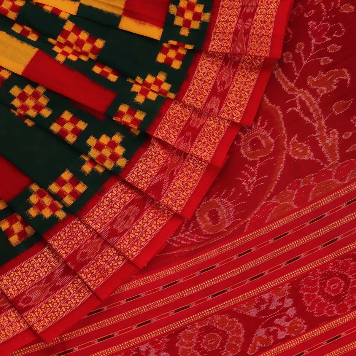 Handloom Sambalpuri Cotton Ikkat Saree Handloom Saree_Sambalpuri Cotton Priyadarshini Handloom 
