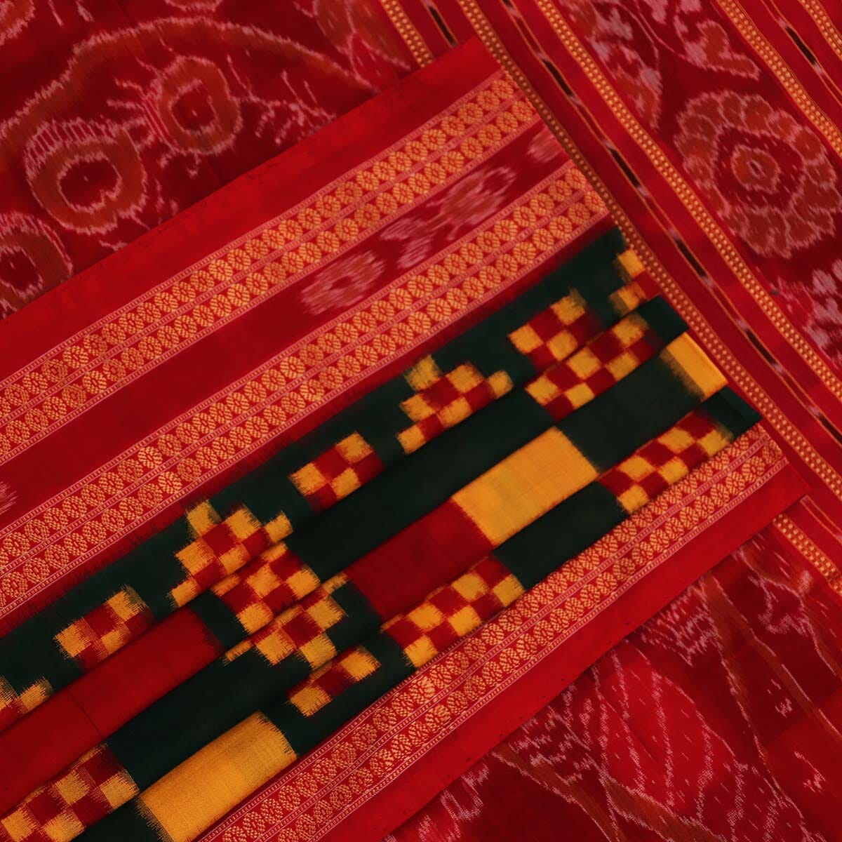 Handloom Sambalpuri Cotton Ikkat Saree Handloom Saree_Sambalpuri Cotton Priyadarshini Handloom 