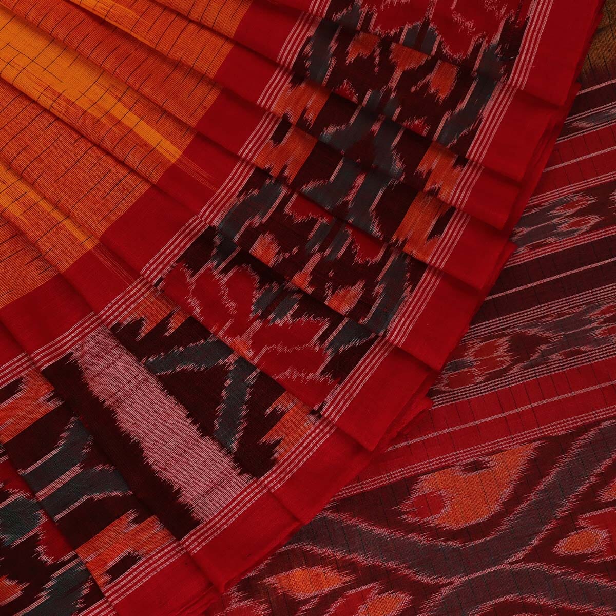 Handloom Sambalpuri Cotton Ikkat Saree Handloom Saree_Sambalpuri Cotton Priyadarshini Handloom 