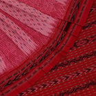 Handloom Pink Sambalpuri Cotton Saree with Red ikkat border