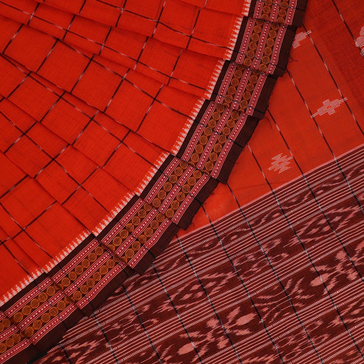 Handloom Sambalpuri Cotton Ikkat Saree Handloom Saree_Sambalpuri Cotton Priyadarshini Handloom 