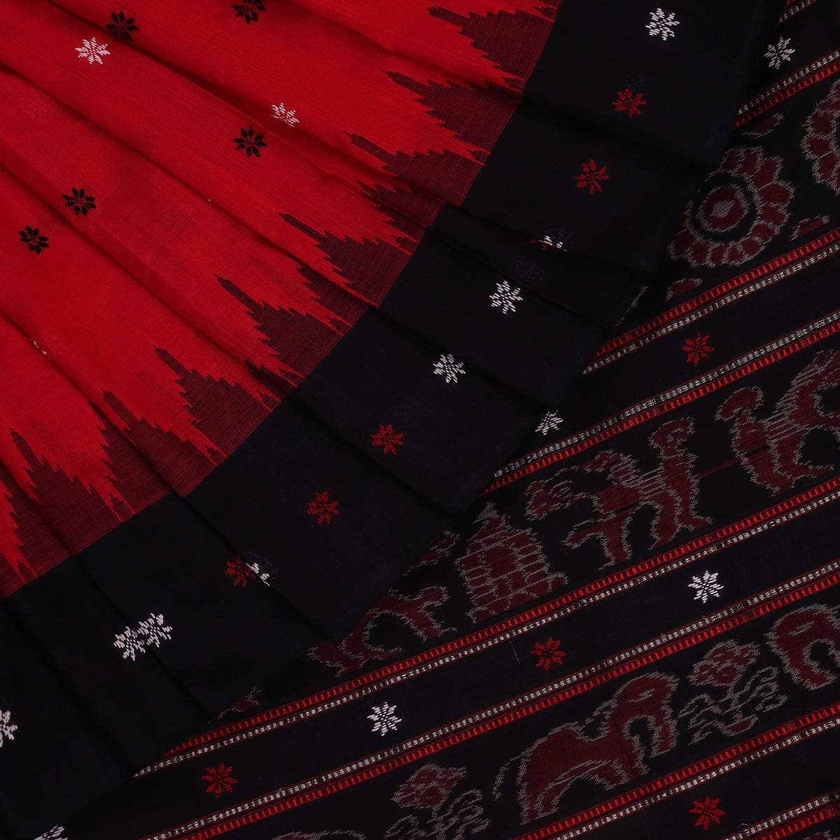Handloom Sambalpuri Cotton Ikkat Saree Handloom Saree_Sambalpuri Cotton Priyadarshini Handloom 