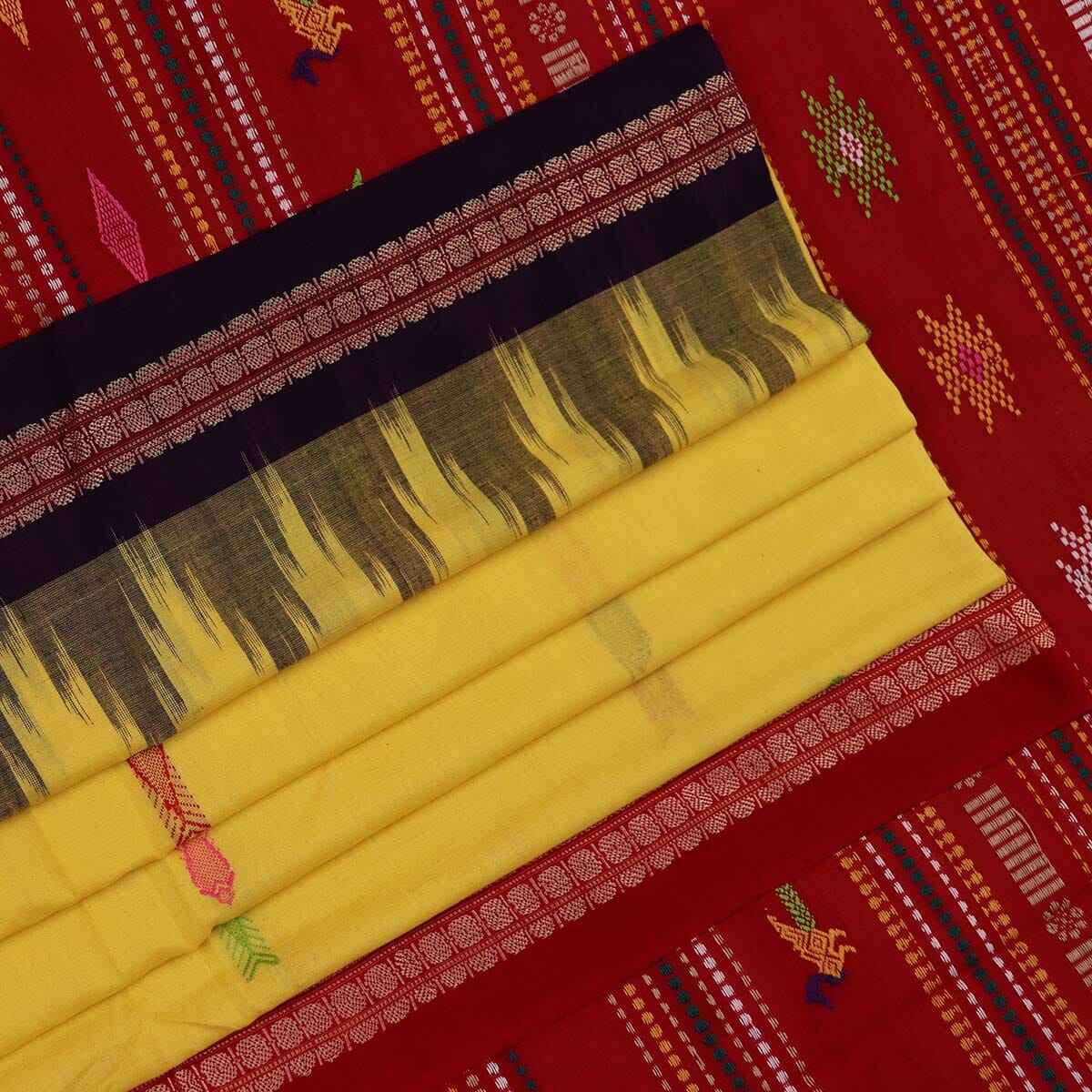 Handloom Sambalpuri Cotton Ikkat Saree Handloom Saree_Sambalpuri Cotton Priyadarshini Handloom 