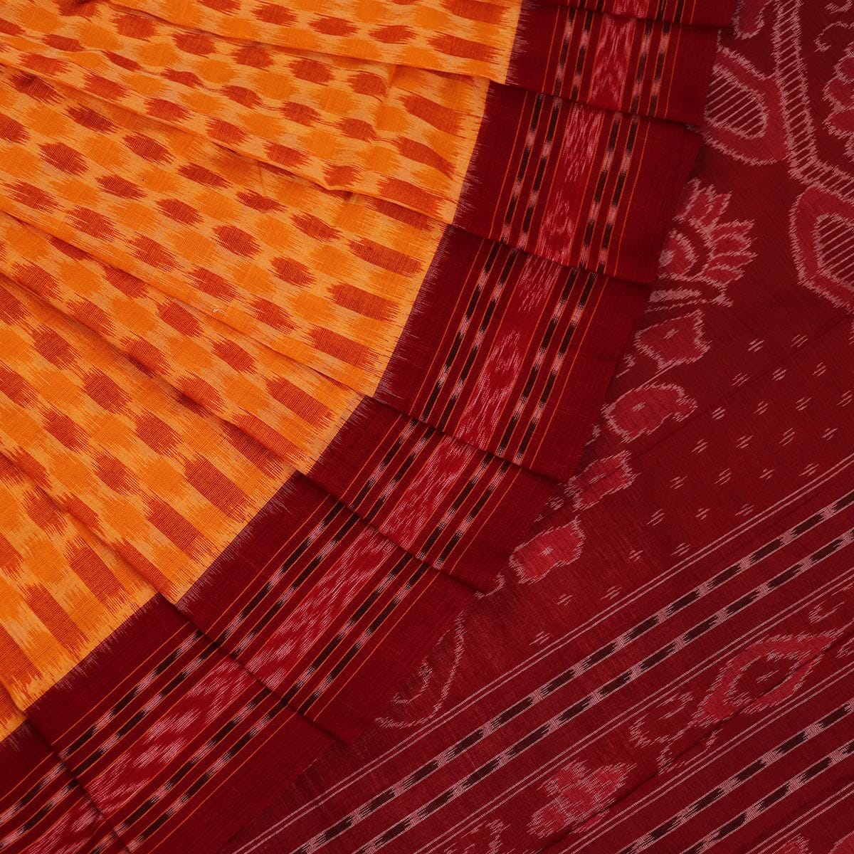 Handloom Sambalpuri Cotton Ikkat Saree Handloom Saree_Sambalpuri Cotton Priyadarshini Handloom 
