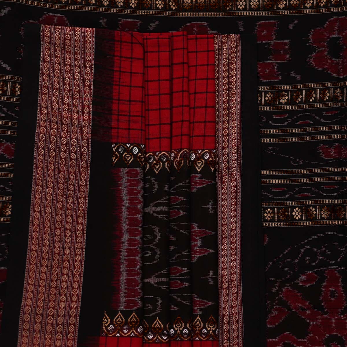 Handloom Sambalpuri Cotton Ikkat Saree Handloom Saree_Sambalpuri Cotton Priyadarshini Handloom 