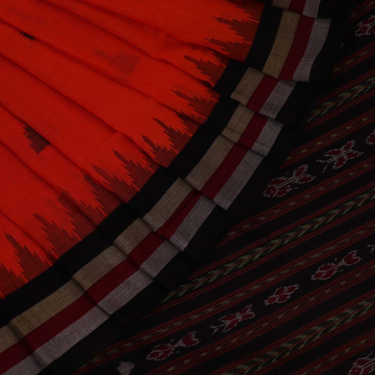 Handloom Sambalpuri Cotton Ikkat Saree Handloom Saree_Sambalpuri Cotton Priyadarshini Handloom 