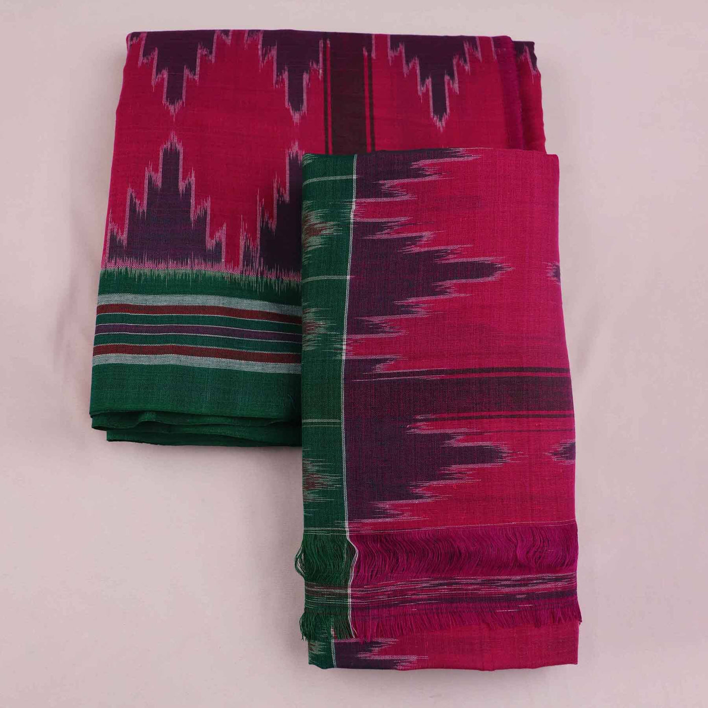 Handcrafted Sambalpuri Handloom Cotton Dhoti with Utari for Men from Priyadarshini Handloom, perfect for traditional and auspicious occasions.