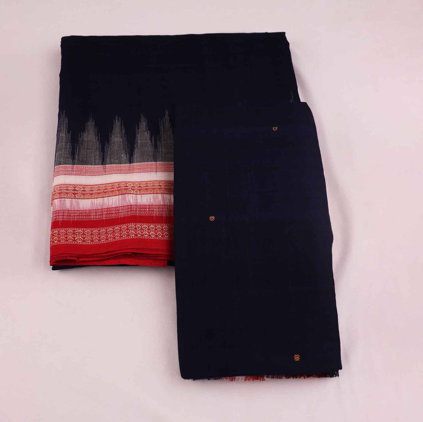 Handcrafted Sambalpuri Handloom Cotton Dhoti with Utari for Men from Priyadarshini Handloom, perfect for traditional and auspicious occasions.