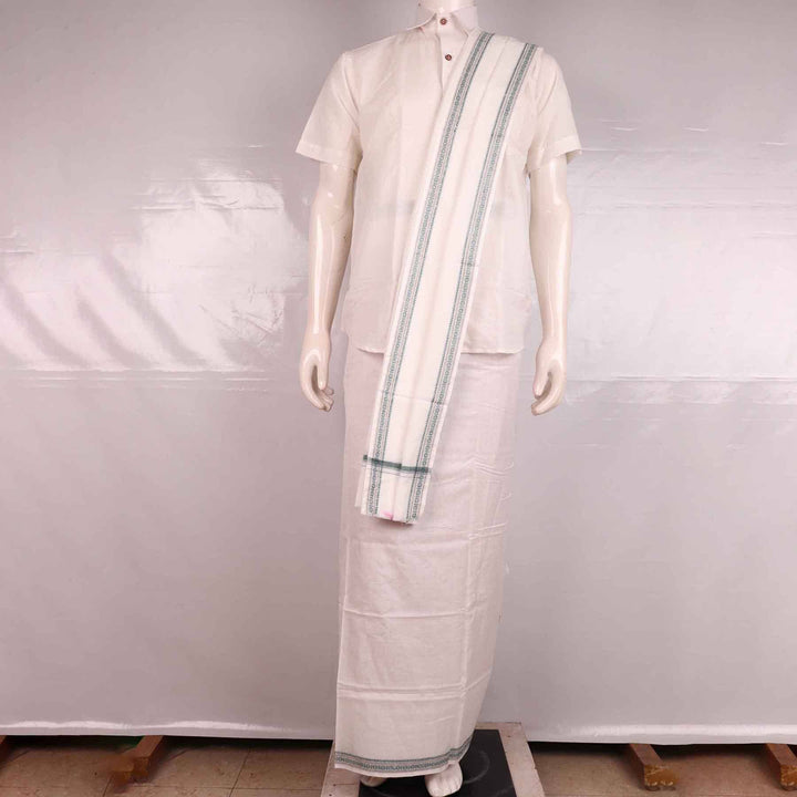 Handloom Sambalpuri Cotton Unstitched Dhoti with Utari for Men Handloom Dhoti_Cotton Priyadarshini Handloom 