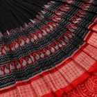 Handloom Black Sambalpuri Silk Saree with Red ikkat border