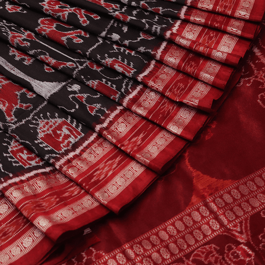 Sambalpuri Handloom Silk Saree - Luxurious Pata