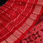 Handloom Black Sambalpuri Silk Saree with Red border