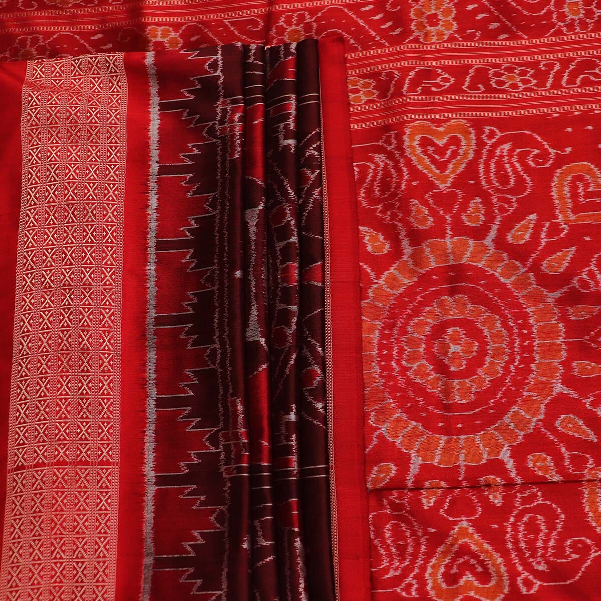 Handloom Sambalpuri Ikkat Silk Saree Handloom Saree_Sambalpuri Silk Priyadarshini Handloom 