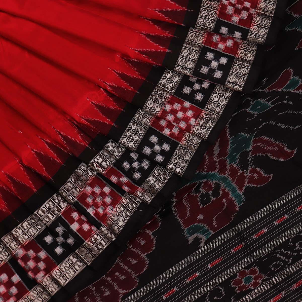 Maroon color booty pattern sonepur pata saree. | Koshali Arts & Crafts  Enterprise