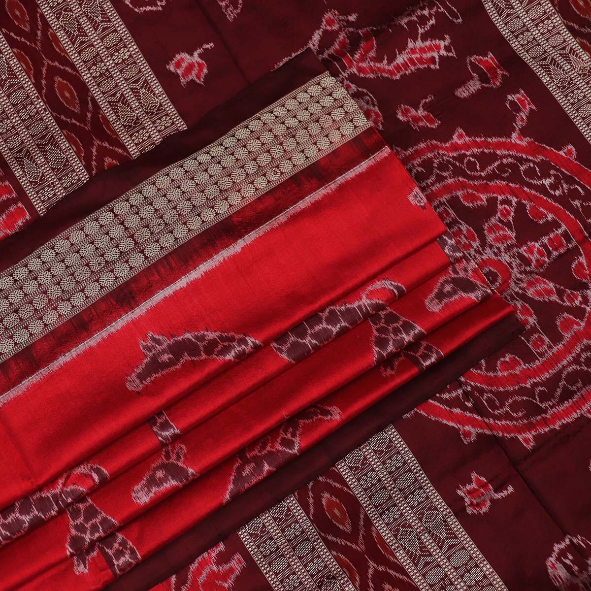 Handloom Sambalpuri Ikkat Silk Saree Handloom Saree_Sambalpuri Silk Priyadarshini Handloom 