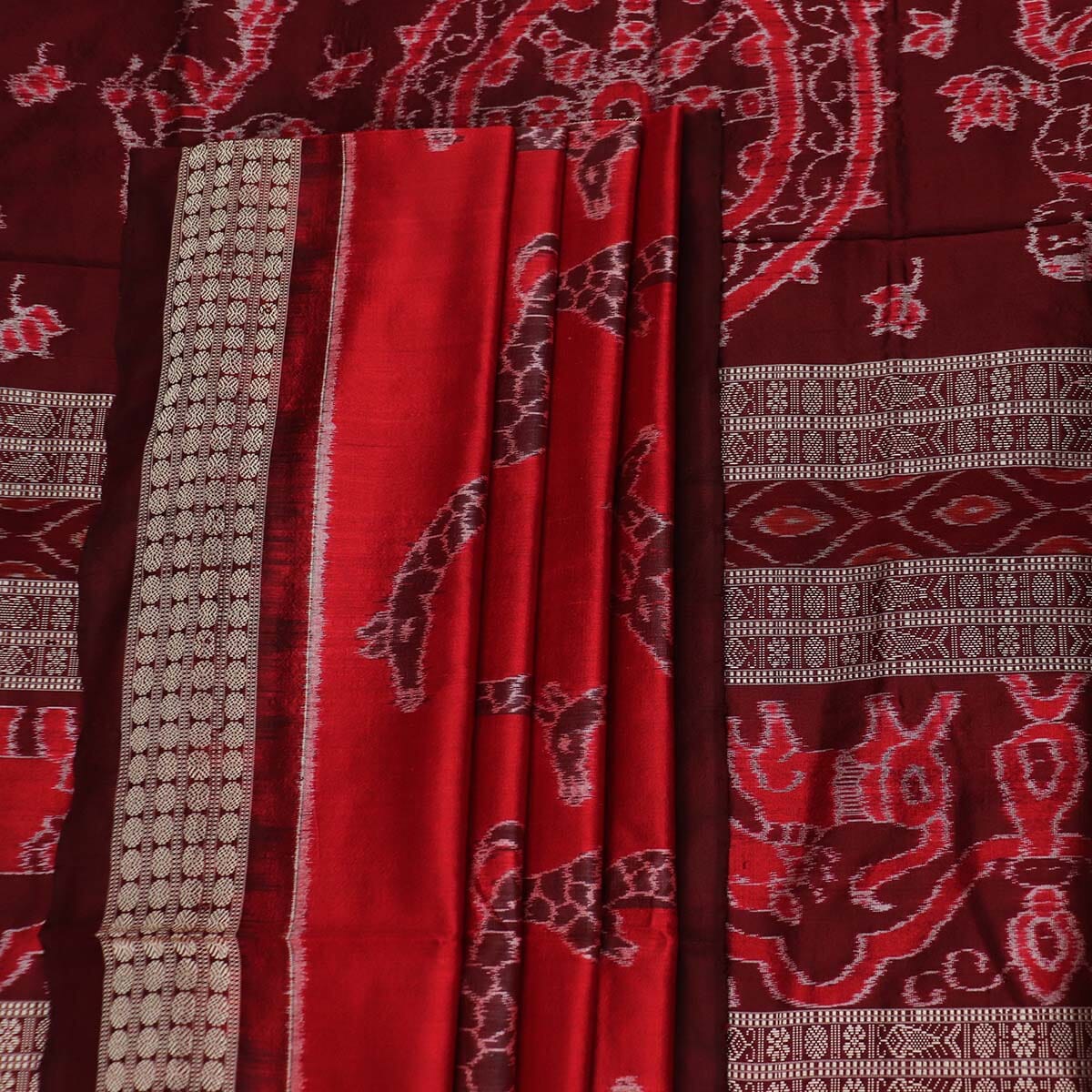 Handloom Sambalpuri Ikkat Silk Saree Handloom Saree_Sambalpuri Silk Priyadarshini Handloom 