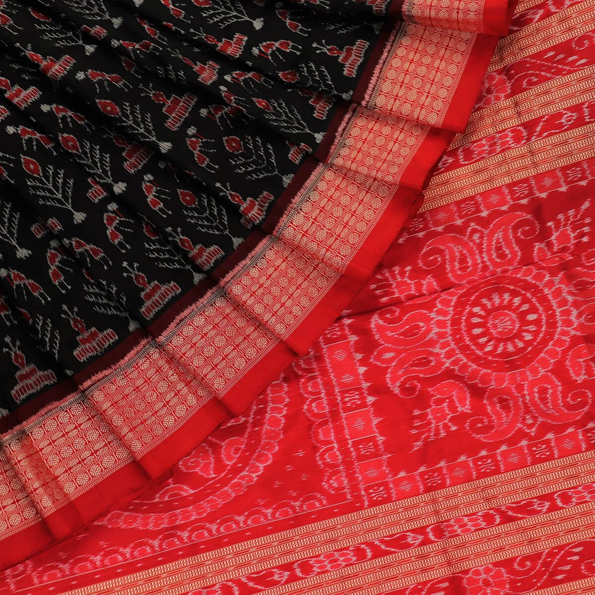 Handloom Sambalpuri Ikkat Silk Saree Handloom Saree_Sambalpuri Silk Priyadarshini Handloom 