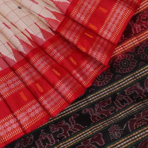 ସମ୍ବଲପୁରୀ ହ୍ୟାଣ୍ଡଲୁମ୍ ରେଶମ ସାରୀ - ବିଳାସପୂର୍ଣ୍ଣ ପାଟା |