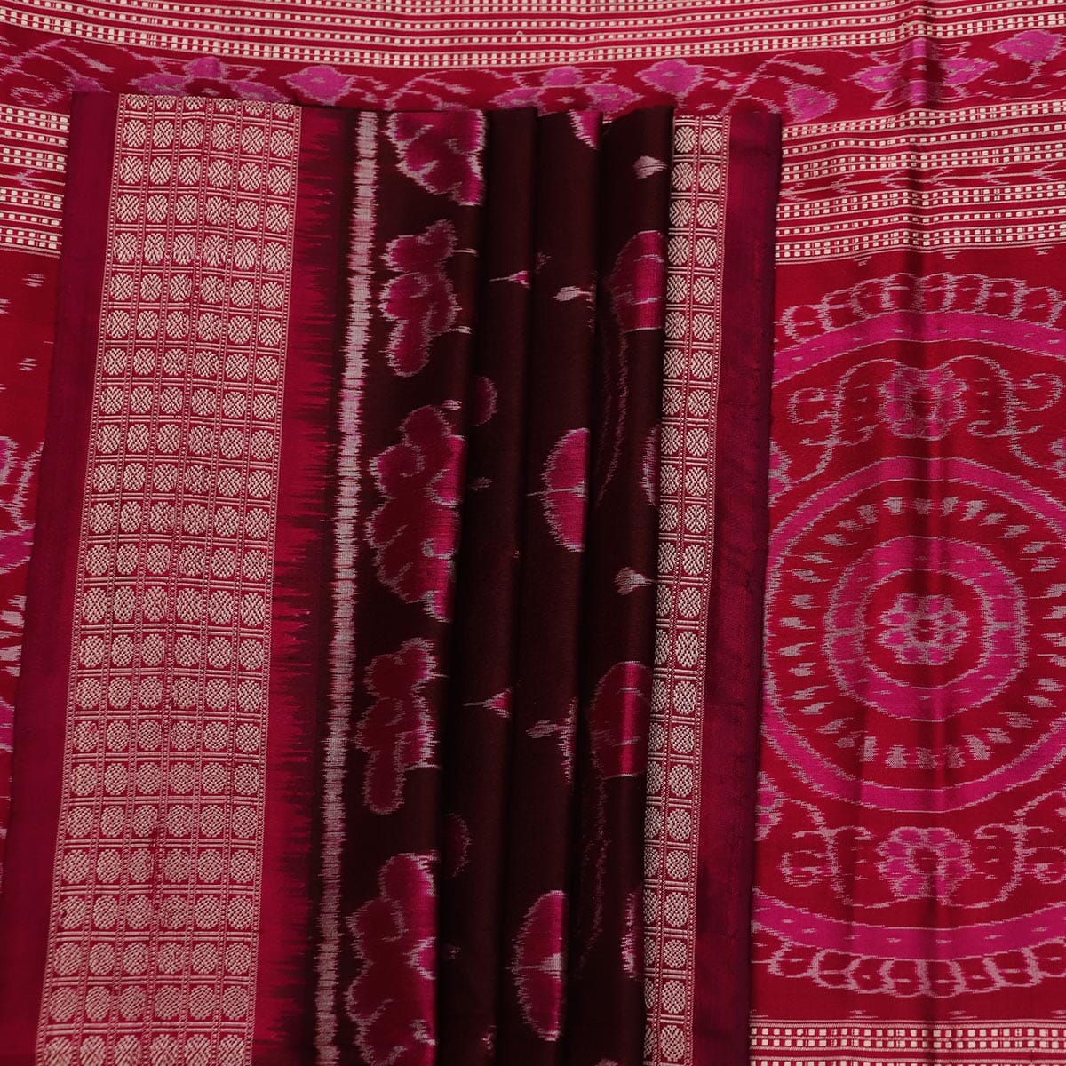 Handloom Sambalpuri Ikkat Silk Saree Handloom Saree_Sambalpuri Silk Priyadarshini Handloom 