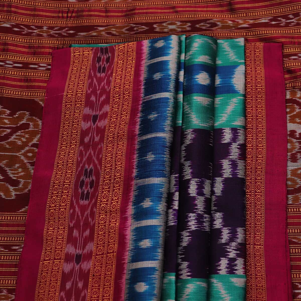 Handloom Sambalpuri Ikkat Silk Saree Handloom Saree_Sambalpuri Silk Priyadarshini Handloom 