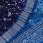 Handloom Blue Sambalpuri Silk Saree with Blue border