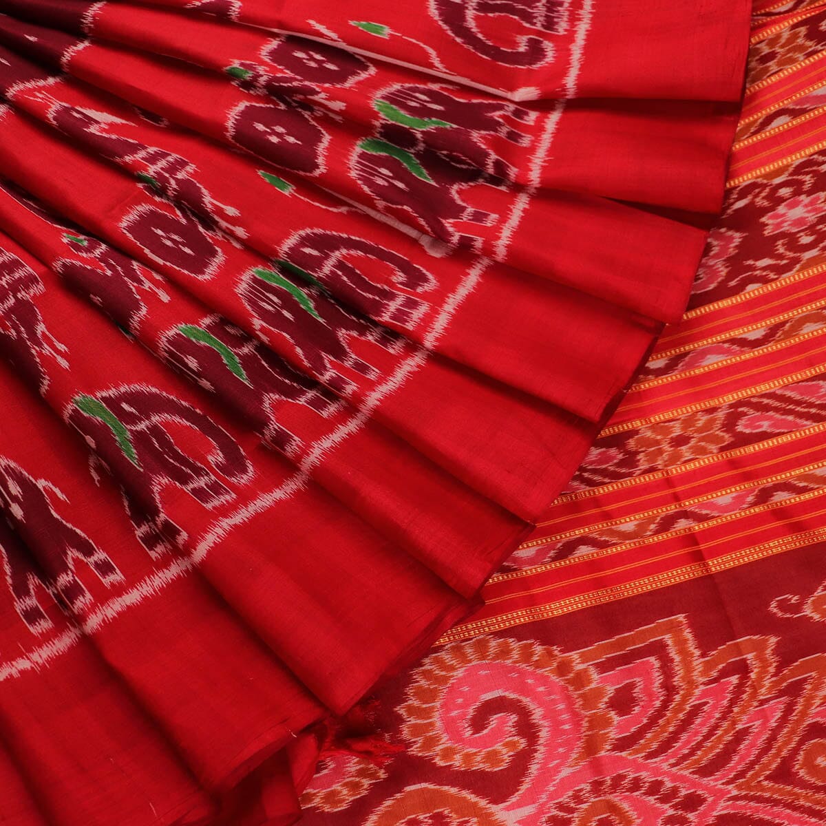 Shri Lakshmi Yantra - Luxury Sambalpuri Silk Saree | Urmiweaves