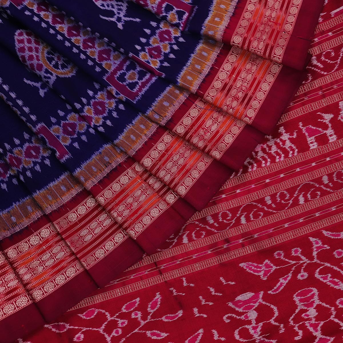 Handloom Sambalpuri Ikkat Silk Saree Handloom Saree_Sambalpuri Silk Priyadarshini Handloom 