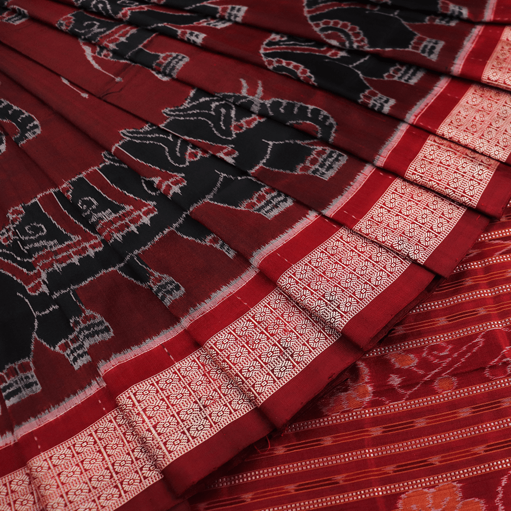 Handloom Sambalpuri Ikkat Silk Saree Handloom Saree_Sambalpuri Silk Priyadarshini Handloom 